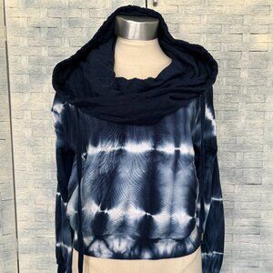Young‎ Fabulous & Broke Tie Dye Hoodie Cowl Neck Womens XS Cropped Sweatshirt